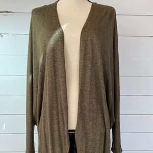 Como Shrug Sweater Jacket Moss Green 2X